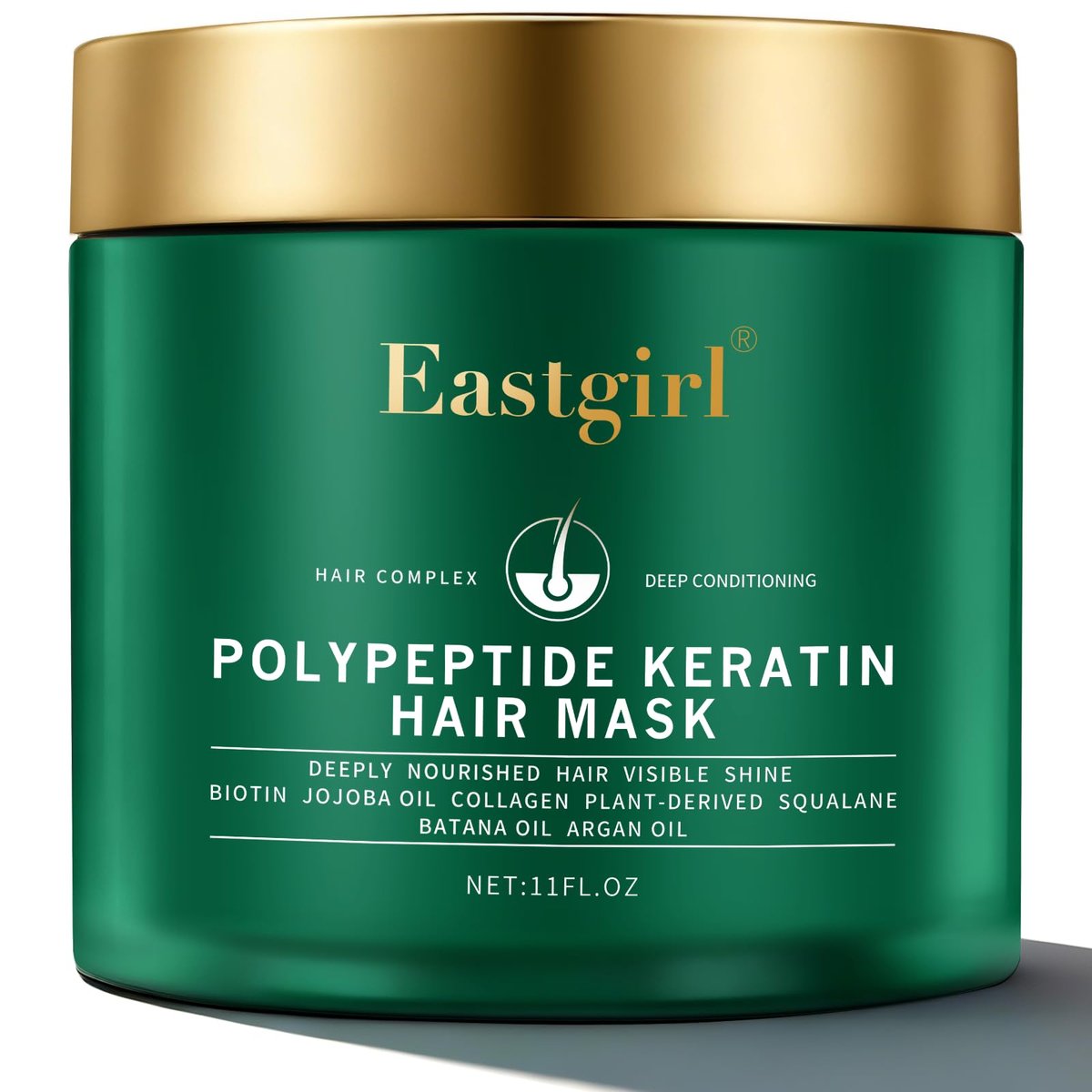 Eastgirl Collagen Haarmaske für Tiefenpflege - 4-Protein-Reparatur mit Marokkanischem und Jojoba-Öl, behandelt trockenes, geschädigtes, krauses Haar, nährt und stärkt mit Panax Ginseng, 330 ml