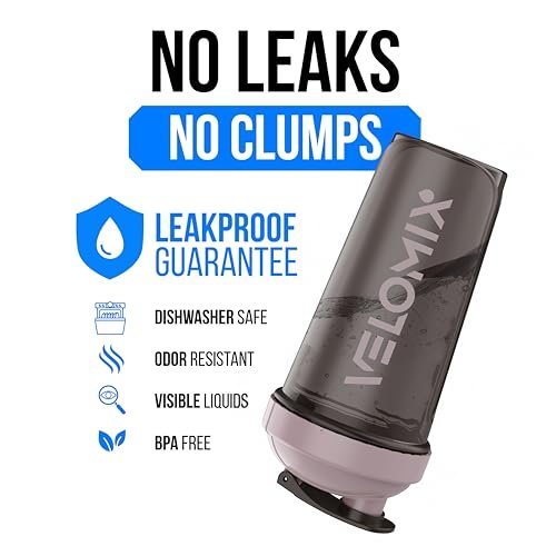 VELOMIX 3er-Pack Protein Shaker Flaschen 14 oz – Auslaufsicher, mit Drahtschneebesen, stapelbar, spülmaschinenfest (Gemischte Farben)