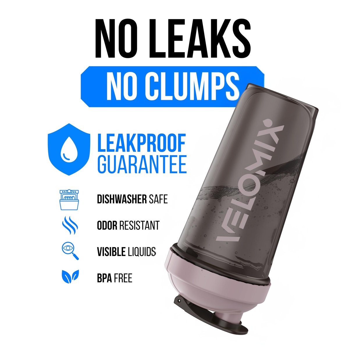 VELOMIX 3er-Pack Protein Shaker Flaschen 14 oz – Auslaufsicher, mit Drahtschneebesen, stapelbar, spülmaschinenfest (Gemischte Farben)