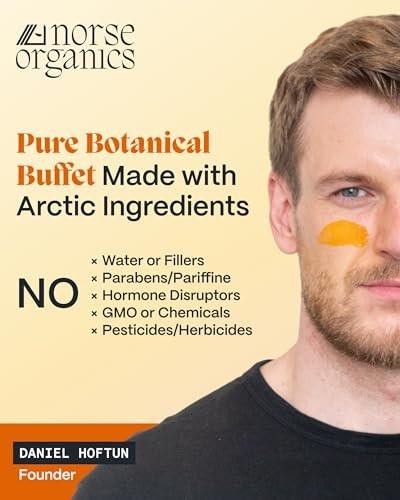 Norse Organics Gesichts-Peeling für zu Akne neigende Haut | Natürlicher Peeling mit Rosenblüten, Aprikosenkernen & Reismehl | Sanfte Tiefenreinigung für alle Hauttypen | Männer & Frauen | 3x wöchentliche Anwendung | 28 g