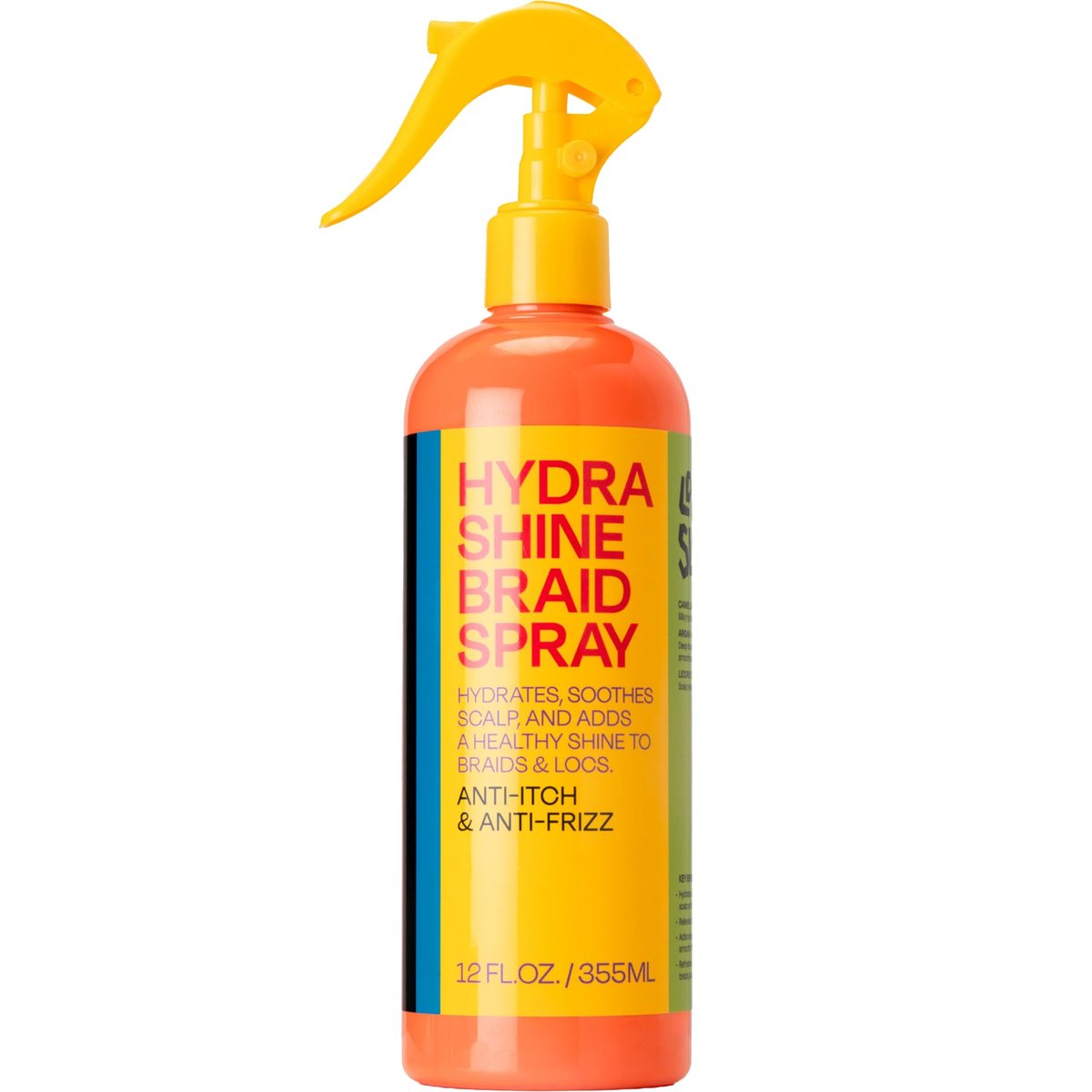 LOCK'N SLEEK Hydra Shine Braid Spray (355 ml) - Lindert juckende & trockene Kopfhaut - Feuchtigkeitsspender & Hochglanz für stumpfes Haar - Reinigt & belebt Zöpfe, Locs, Twists, Cornrows
