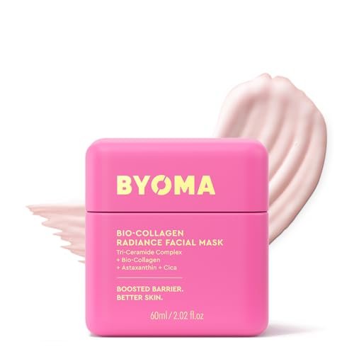 BYOMA Bio-Collagen Radiance Facial Mask – Transformative Flüssigblattmaske für Glas-Haut – Sofortige Ausstrahlung, sichtbar verbesserte Elastizität, reduziert das Erscheinungsbild von Falten – mit Cica & Ceramiden, 60 ml