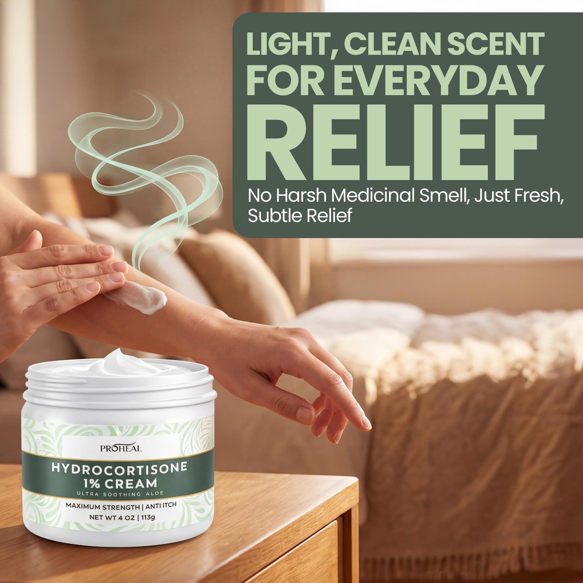ProHeal 1% Hydrocortison Creme Maximum Stärke mit Aloe Vera - 113g Anti-Juckreiz Creme bei Insektenstichen, Ekzemen, Giftefeu, Gifteiche, Giftsumach und mehr