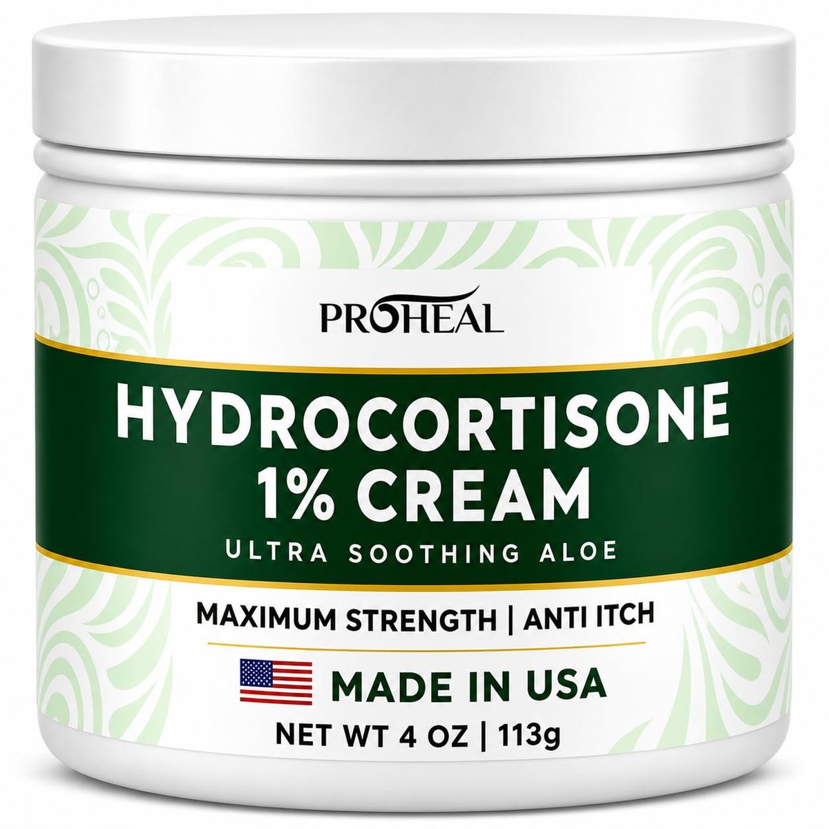 ProHeal 1% Hydrocortison Creme Maximum Stärke mit Aloe Vera - 113g Anti-Juckreiz Creme bei Insektenstichen, Ekzemen, Giftefeu, Gifteiche, Giftsumach und mehr