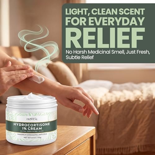 ProHeal 1% Hydrocortison Creme Maximum Stärke mit Aloe Vera - 113g Anti-Juckreiz Creme bei Insektenstichen, Ekzemen, Giftefeu, Gifteiche, Giftsumach und mehr