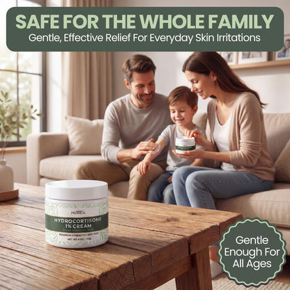 ProHeal 1% Hydrocortison Creme Maximum Stärke mit Aloe Vera - 113g Anti-Juckreiz Creme bei Insektenstichen, Ekzemen, Giftefeu, Gifteiche, Giftsumach und mehr