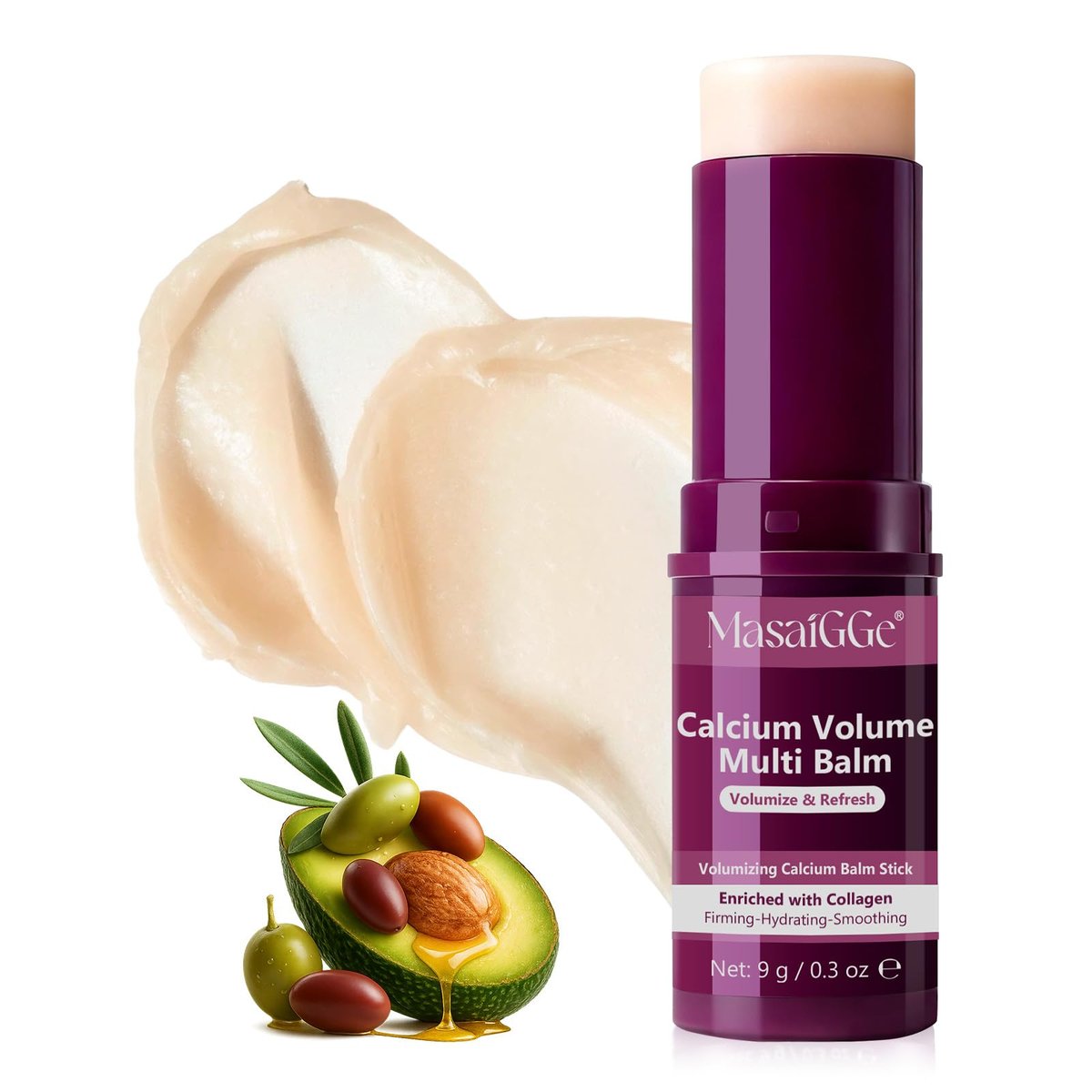 liiutry Calcium Volume Multi Balm – Korean Collagen Feuchtigkeitsstick für das Gesicht, Anti-Aging Creme gegen Falten, straffend & feuchtigkeitsspendend für Augen, Hals & Gesicht