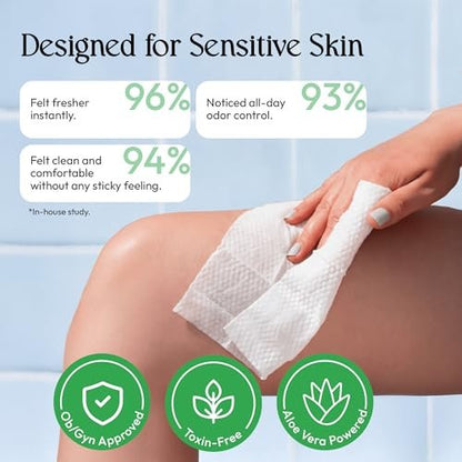 FOMIN Feminin Feuchttücher für Frauen - 9er Pack (72 Tücher) - pH-ausgeglichene Intimreinigungstücher mit Aloe Vera - Für empfindliche Haut - Einzelverpackt - Reiseutensilien & Geschenke für Frauen & Teenager