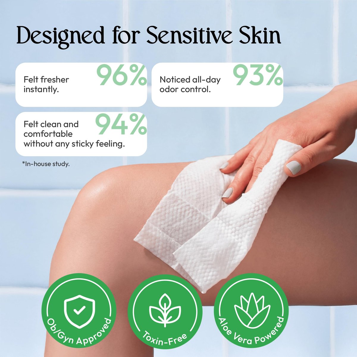FOMIN Feminin Feuchttücher für Frauen - 9er Pack (72 Tücher) - pH-ausgeglichene Intimreinigungstücher mit Aloe Vera - Für empfindliche Haut - Einzelverpackt - Reiseutensilien & Geschenke für Frauen & Teenager