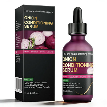 SKSOYT Onion Haarwuchs Serum für Kopfhaut & Haarpflege, Feuchtigkeitsspendendes Serum mit Zwiebelextrakt, Rosmarin & Biotin, Leichte tägliche Pflege für voller aussehendes Haar | 60 ml