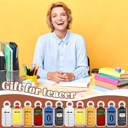 Loopeer 36-teiliger Lippenstifthalter mit Schlüsselanhänger – Lehrer-Dankeschön-Geschenk, Lip Balm Tasche mit Metallring, tragbarer Lippenstift-Organizer für Frauen (Lehrer-Dankeschön)