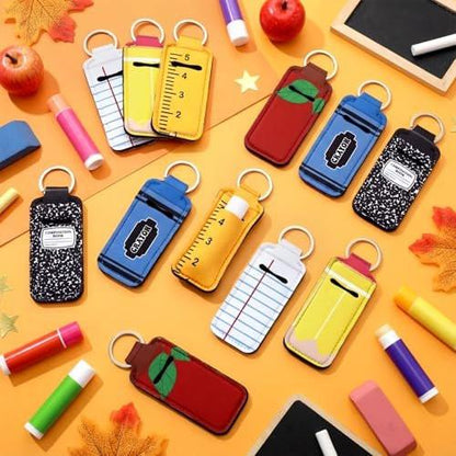 Loopeer 36-teiliger Lippenstifthalter mit Schlüsselanhänger – Lehrer-Dankeschön-Geschenk, Lip Balm Tasche mit Metallring, tragbarer Lippenstift-Organizer für Frauen (Lehrer-Dankeschön)