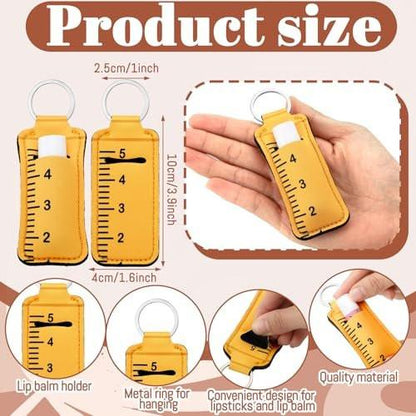Loopeer 36-teiliger Lippenstifthalter mit Schlüsselanhänger – Lehrer-Dankeschön-Geschenk, Lip Balm Tasche mit Metallring, tragbarer Lippenstift-Organizer für Frauen (Lehrer-Dankeschön)
