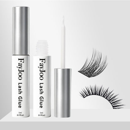 FayJoo Wimpernkleber für empfindliche Augen – Starker Halt bis zu 5 Tagen, wasserfest, latexfreie & hypoallergene Formel, trocknet transparent, 5 ml