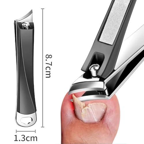 Nagelknipser für Männer und Frauen – Zehennagelknipser für eingewachsene Nägel, Set aus dicken Nagelscheren und Zehennagelknipser-Kit (A-4)