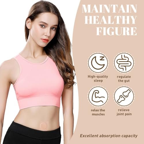 48 Stück Rizinusöl-Pflaster, Bio-Baumwoll-Rizinusöl-Pack-Wrap, atmungsaktiv & selbstklebend für Bauchnabel-Pflaster, tragbar, auslaufsicher, kein Abwaschen, beige