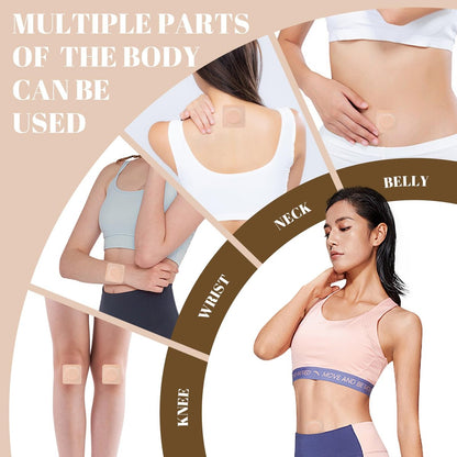 48 Stück Rizinusöl-Pflaster, Bio-Baumwoll-Rizinusöl-Pack-Wrap, atmungsaktiv & selbstklebend für Bauchnabel-Pflaster, tragbar, auslaufsicher, kein Abwaschen, beige