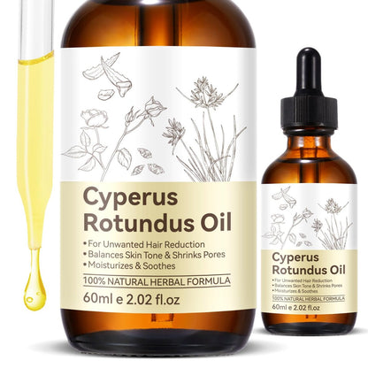 CFXYHNOX Cyperus Rotundus Öl zur Haarentfernung, 100% reines natürliches Öl für Haut- und Haarpflege, unterstützt die Hautfeuchtigkeit, geeignet für alle Hauttypen, 1 Packung