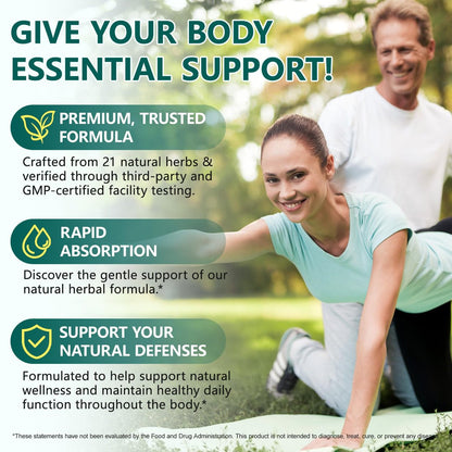 LTQXGT Lymphatic Support Supplement – Fortschrittlicher Botanischer Komplex mit Echinacea, Löwenzahn & Holunderbeere – Antioxidantienreich – Täglich – 240 Softgels