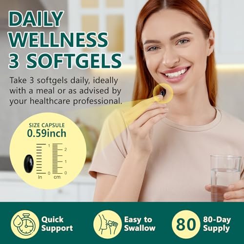 LTQXGT Lymphatic Support Supplement – Fortschrittlicher Botanischer Komplex mit Echinacea, Löwenzahn & Holunderbeere – Antioxidantienreich – Täglich – 240 Softgels