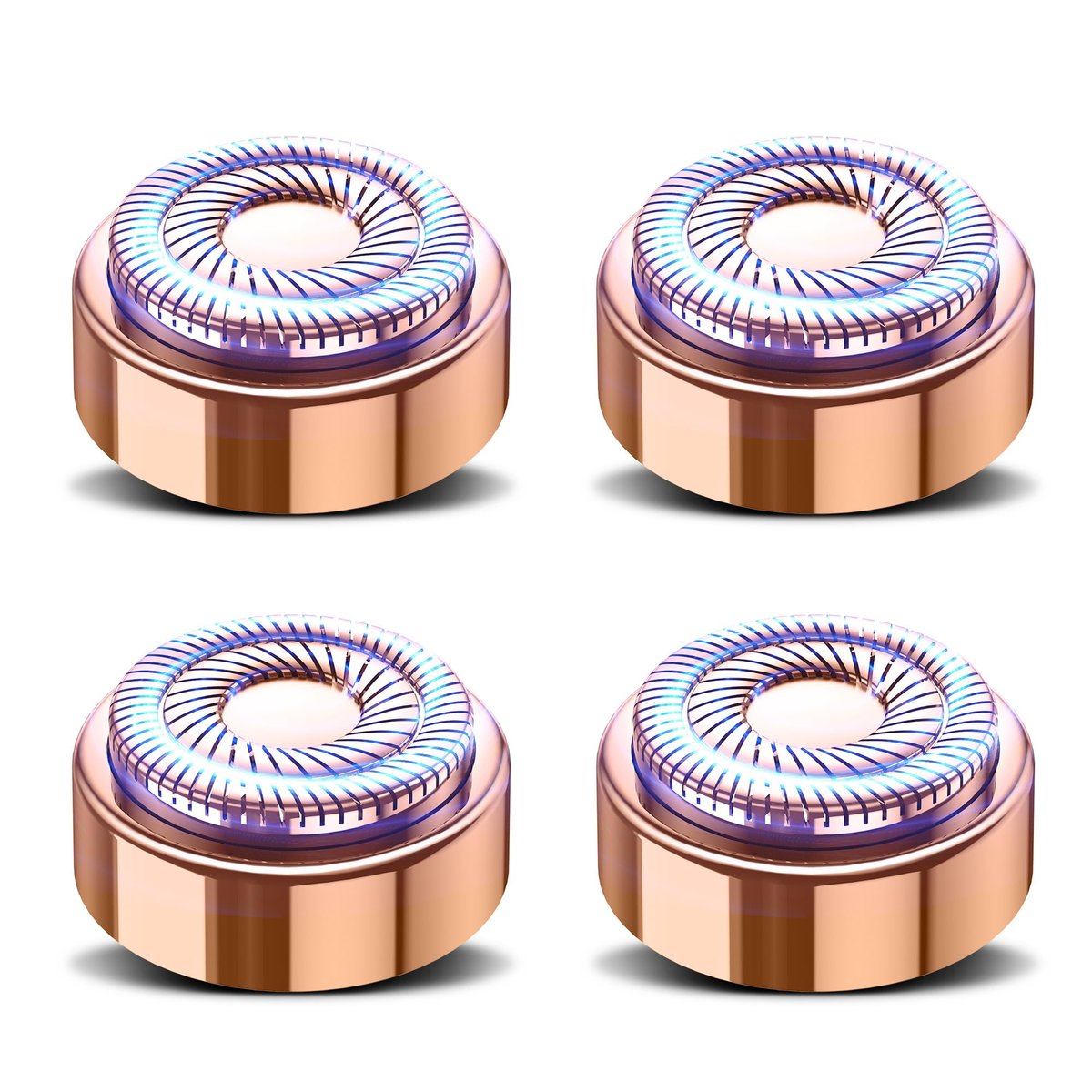 KRADAA Ersatzköpfe für Flawless Gen 2 - 4 Ersatzklingen für den Flawless Gesichtshaarentferner - Kompatibel mit Finishing Touch Flawless