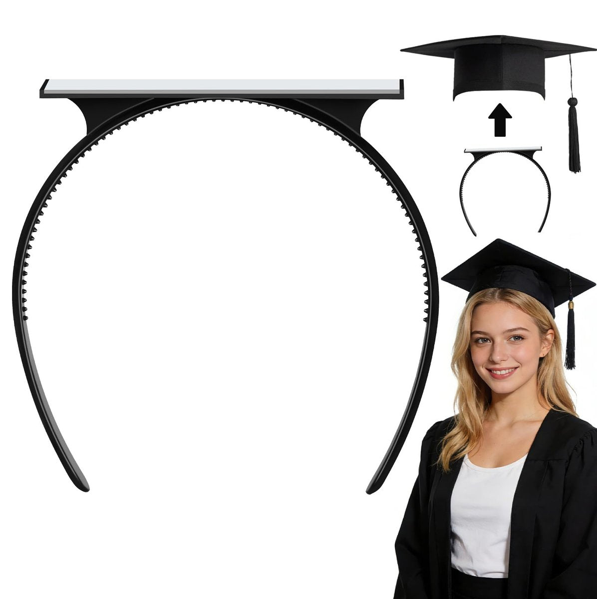 UV-BANS Abschlusskappe Stirnband – Sitz für Ihre Graduation Cap & schützt Ihre Frisur – für Absolventen & Studenten