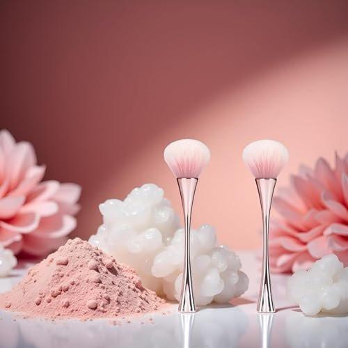 2er-Set Rosengold-Nagelstaub-Pinsel, Nagelkunst-Reinigungspinsel, weicher Reinigungspinsel für Make-up, Nagelstaubbürste für Acrylnägel, Manikürebürste als Geschenk für Frauen