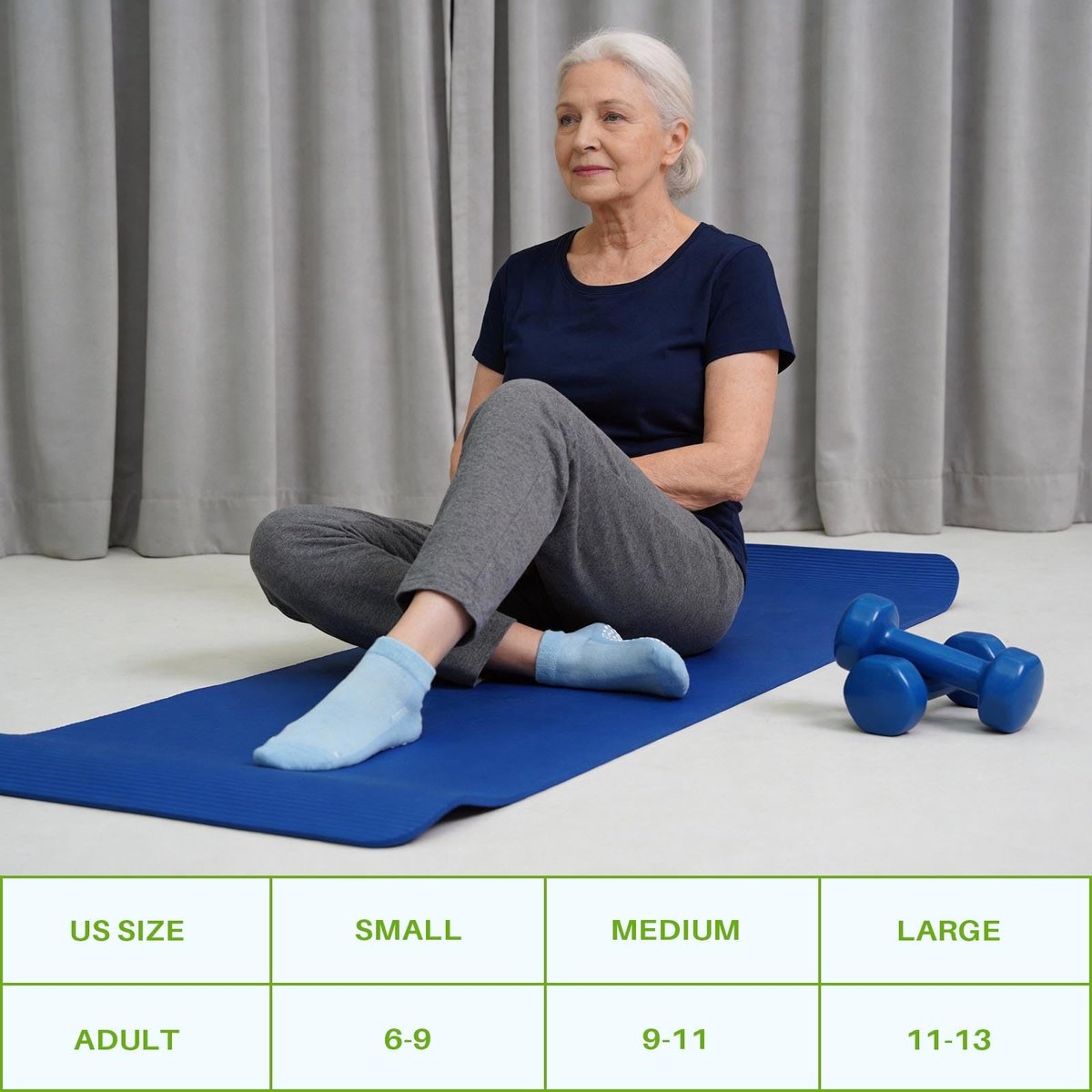 CaiDieNu Anti-Rutsch-Socken für Damen – Griffige Krankenhaus-Socken für Diabetiker, Senioren und Schwangere – Niedrige Socken mit Grip, 6 Paar, Mixfarben, Klein