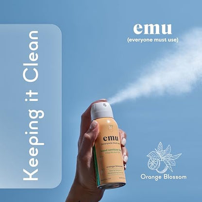 EMU (EVERYONE MUST USE) Handdesinfektionsmittel Pocket Spray, Reisegröße 2,2 oz, 3er-Pack Orange
