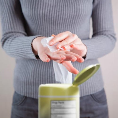 BIOPURE Antibakterielle Handtücher Vanilla Dream Duft | Antibakterielle Tücher mit Aloe und Vitamin E | 5x7 Zoll Feuchttücher-Spender | Ohne Parabene, Sulfate oder Phthalate, tötet 99% der Keime, 50 Stück