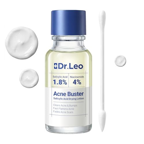 Dr.Leo 1,8% Salicylsäure Spot Serum – Akne Trocknungslotion für empfindliche, zu Akne neigende Haut | Niacinamid, schnelle Pickel Linderung, verblasst Aknemale, Übernacht- & Periodenausbrüche, 20 ml