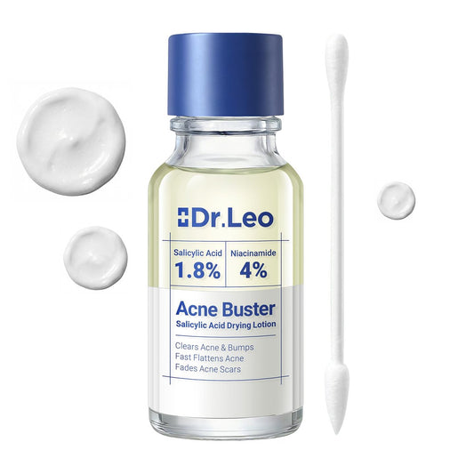 Dr.Leo 1,8% Salicylsäure Spot Serum – Akne Trocknungslotion für empfindliche, zu Akne neigende Haut | Niacinamid, schnelle Pickel Linderung, verblasst Aknemale, Übernacht- & Periodenausbrüche, 20 ml