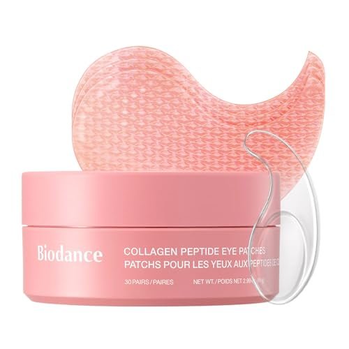 BIODANCE Collagen Peptide Eye Patches, Anti-Falten & Smile Line Patches für Gesicht, Under Eye Mask für feine Linien & Augenringe, Reise-Essentials & Self-Care Geschenke für Frauen, Koreanische Hautpflege (60 Stück)