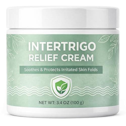 Vbolre Intertrigo Creme – Hautfalten-Barrierecreme für Feuchtigkeits- und Reibungsschutz, unterstützt Hautkomfort, schnell trocknende, nicht fettende Formel für reibungsanfällige Bereiche, 3,4 oz (100 g)