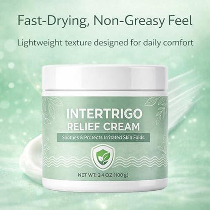 Vbolre Intertrigo Creme – Hautfalten-Barrierecreme für Feuchtigkeits- und Reibungsschutz, unterstützt Hautkomfort, schnell trocknende, nicht fettende Formel für reibungsanfällige Bereiche, 3,4 oz (100 g)