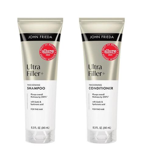 John Frieda ULTRAfiller+ Thickening Shampoo und Conditioner Set – Haarverdickendes Shampoo und Conditioner für feines Haar, 2 x 250 ml