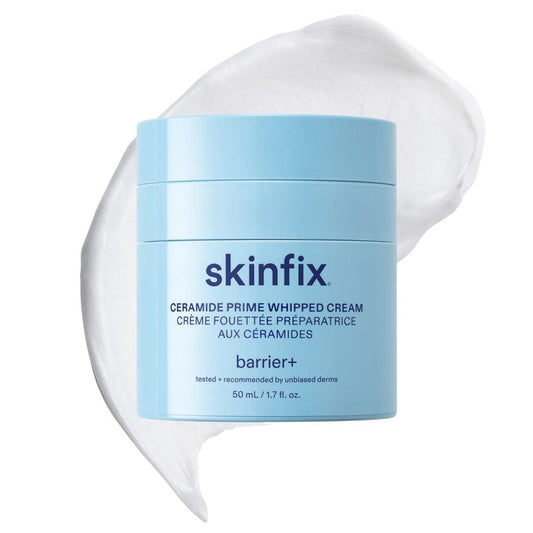 Skinfix Ceramide Prime Whipped Cream – 1,7 oz – Leichte Gesichtsfeuchtigkeitscreme mit Niacinamid + Peptiden – Nicht komedogen, parfümfrei, vegan, tierversuchsfrei