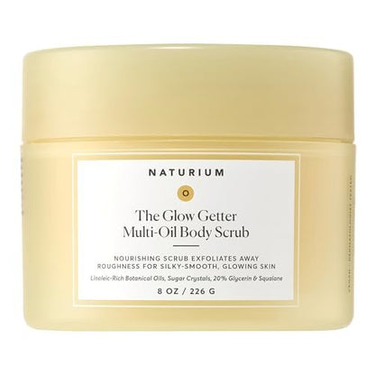 Naturium Glow Getter Body Scrub – Peeling mit Zuckerkristallen, Linolsäure-reiche Öle, Glycerin & Squalan, 226 g