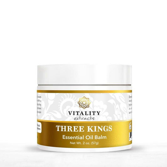 Vitality Extracts Three Kings Balm – 60 ml, Weihrauch, Myrrhe, Sandelholz, heilige Mischung, Ultra-Hydratation, Linderung von Unbehagen, weiche Haut