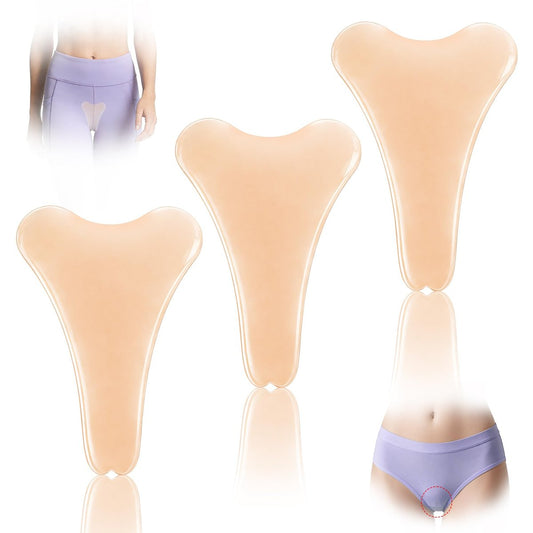 HoogRees Camel Front Area Coverage Pads für Frauen – 3er-Pack unsichtbare Silikon-Einlagen für Leggings, Bademode & enge Kleidung