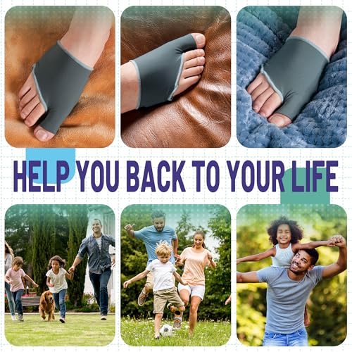 BENAYO Orthopädische Metatarsal-Pads, Ballenpolster mit Gel-Pad für Frauen und Männer, Fußpolster zur Schmerzlinderung am Ballen, Morton-Neurom, Metatarsalgie-Stütze (Grau, X-LARGE: Männer (10-13))