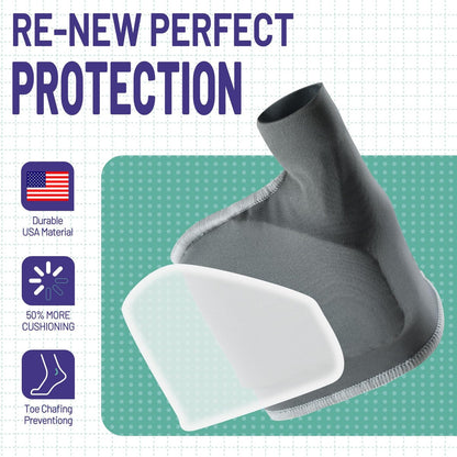 Orthopädische Metatarsal-Pads, Ballenpolster mit Gel-Einlage für Damen und Herren, Fußpolster zur Schmerzlinderung bei Morton-Neurom, Metatarsalgie (Grau, LARGE: Damen (9.5-11)/Herren (7.5-9.5))