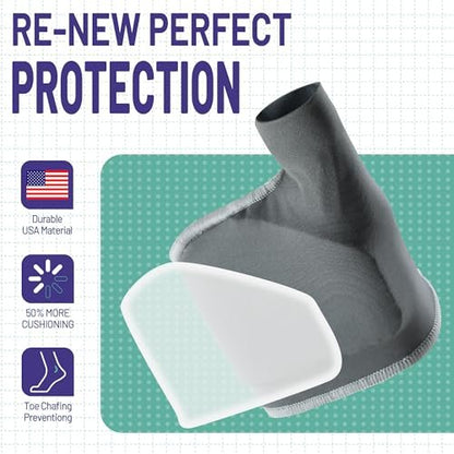 Orthopädische Metatarsal-Pads, Ballenpolster mit Gel-Einlage für Damen und Herren, Fußpolster zur Schmerzlinderung bei Morton-Neurom, Metatarsalgie (Grau, LARGE: Damen (9.5-11)/Herren (7.5-9.5))