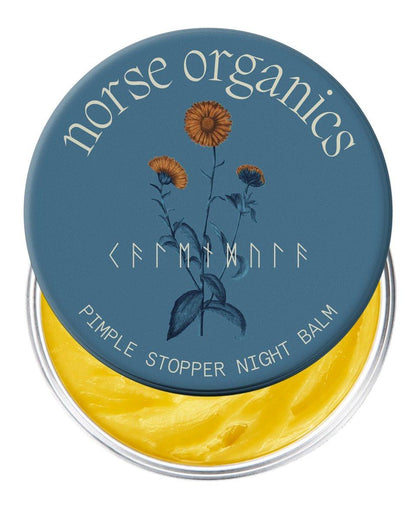 Norse Organics Pimple Stopper Night Balm – Akne-Nachtpflege zur Beruhigung geröteter Haut mit natürlichen bioaktiven Inhaltsstoffen – Dermatologisch empfohlen – 1 oz