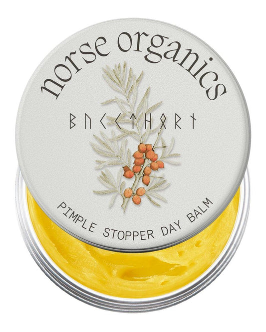 Norse Organics Pimple Stopper Day Balm – Tagespflege gegen Akne mit arktischen Kräutern & Bienenwachs, 1 oz