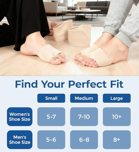 MasterMo Metatarsal-Pads für Männer und Frauen – Ballenpolster zur Schmerzlinderung bei Sesamoiditis, Metatarsalgie, Morton-Neurom – 2 Paar Stoffhüllen mit Gel-Einlagen (Schwarz, M)