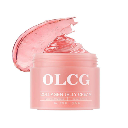 OLCG Collagen Jelly Cream – Gel-Feuchtigkeitscreme für strahlende und pralle Haut – mit hydrolysiertem Kollagen und Natriumhyaluronat – für die tägliche Anwendung