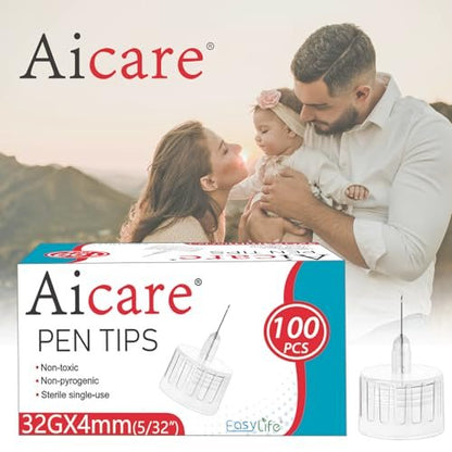 Pen Tips 32G x 4mm, Universelle Passform, 100 Stk./Box, Bequem, Extradünn