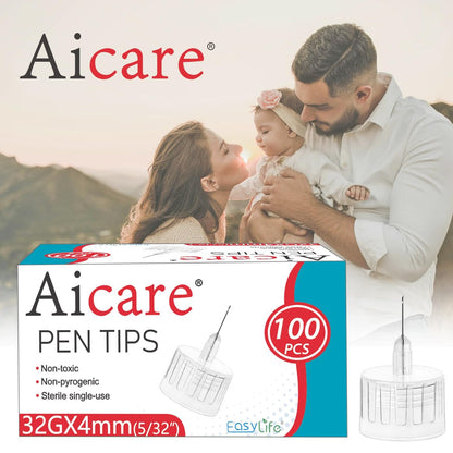 Pen Tips 32G x 4mm, Universelle Passform, 100 Stk./Box, Bequem, Extradünn
