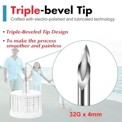 Pen Tips 32G x 4mm, Universelle Passform, 100 Stk./Box, Bequem, Extradünn